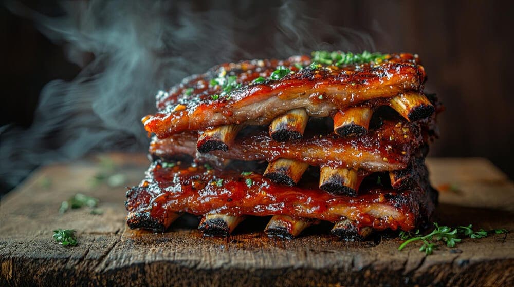 Costillas Ladeado: Ribs Pittig
